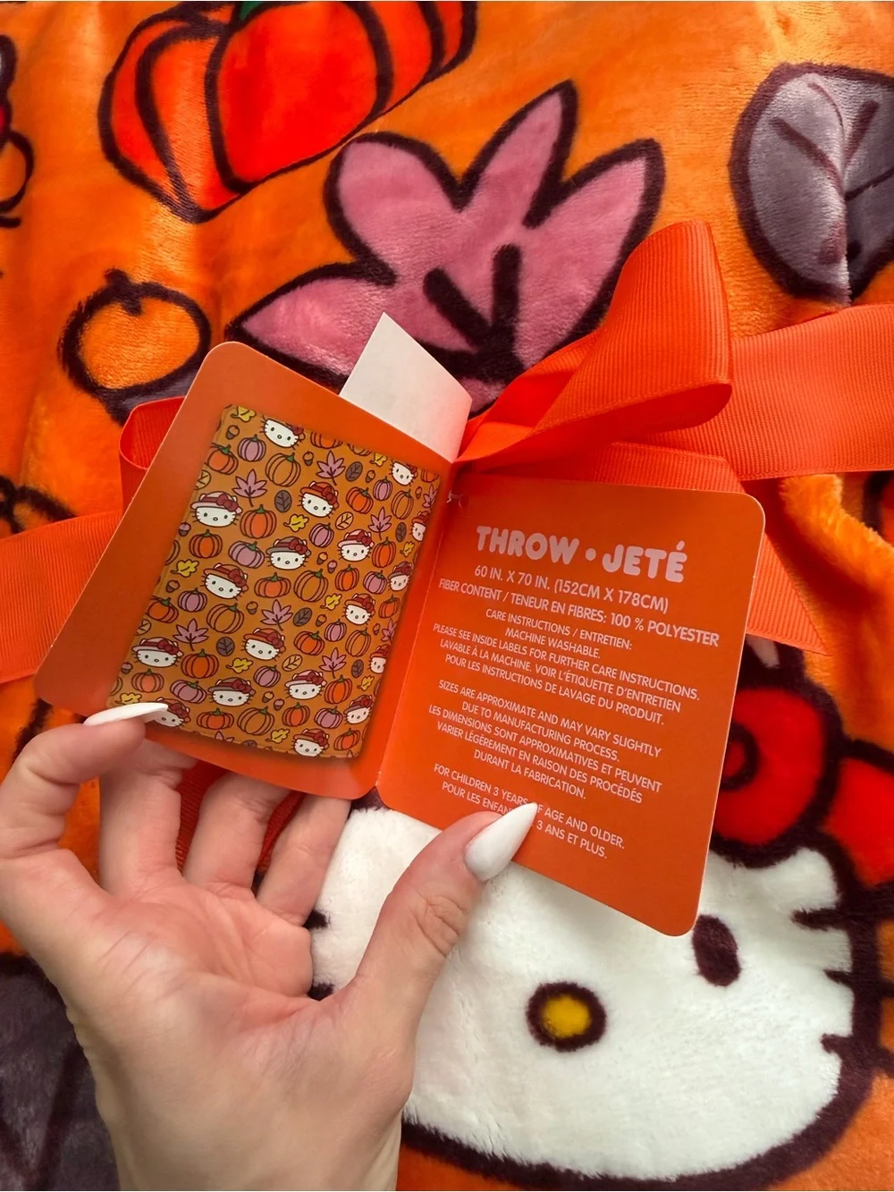 Hello Kitty Fall Plush Throw